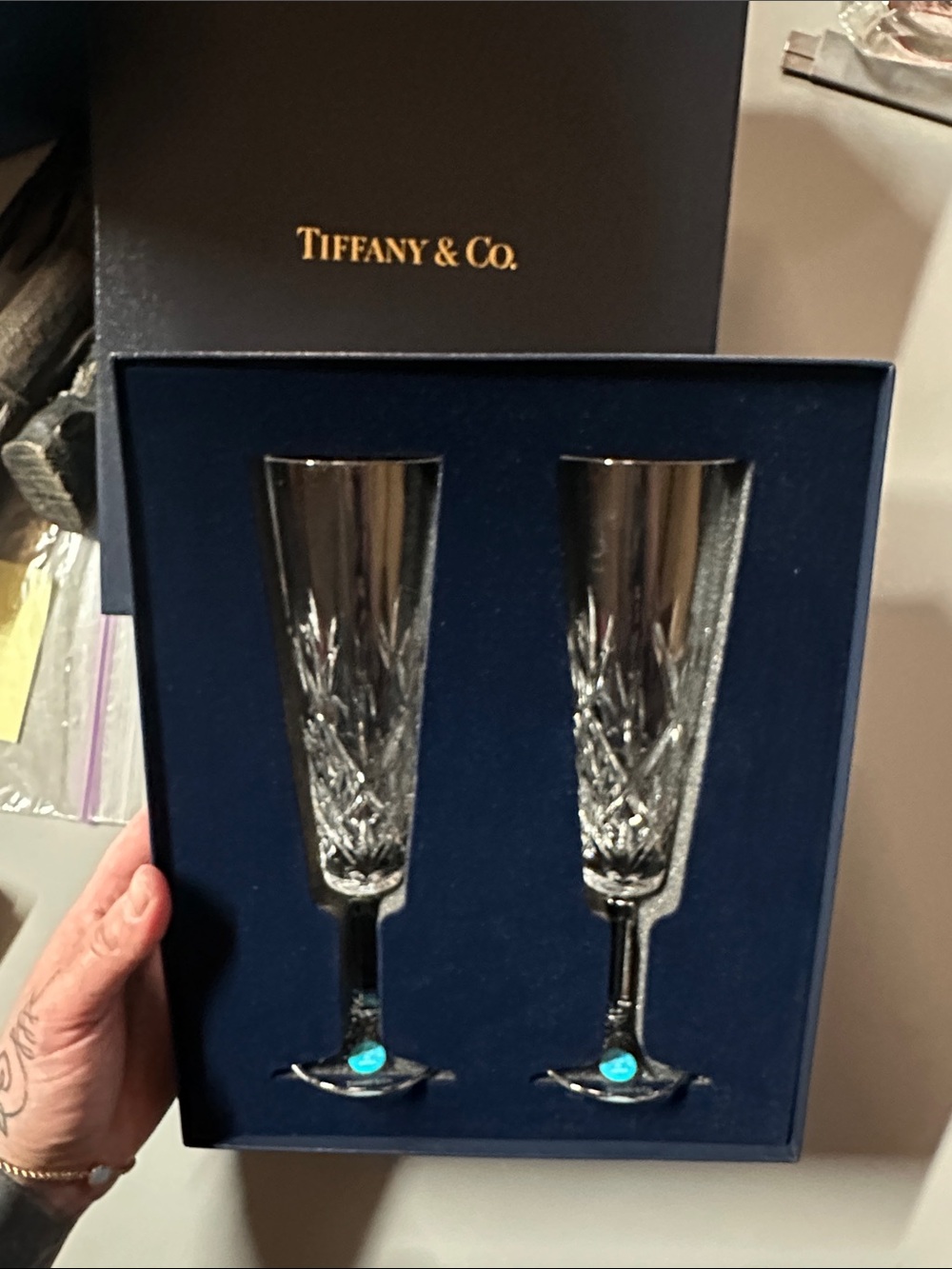 Tiffany & Co. Sybil Crystal Champagne Flutes - Set of 2